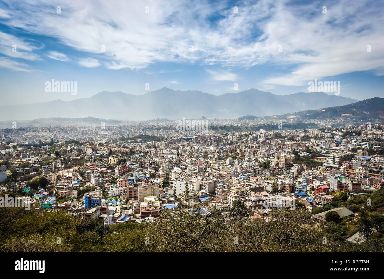 Blick auf Kathmandu, Nepal Stockfoto