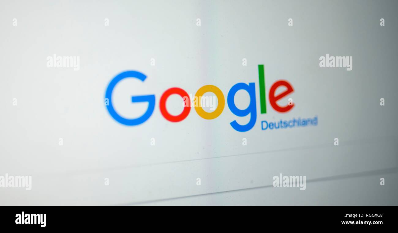 Google, Homepage, Suchmaschine, Internet, Screenshot, Deutschland Stockfoto