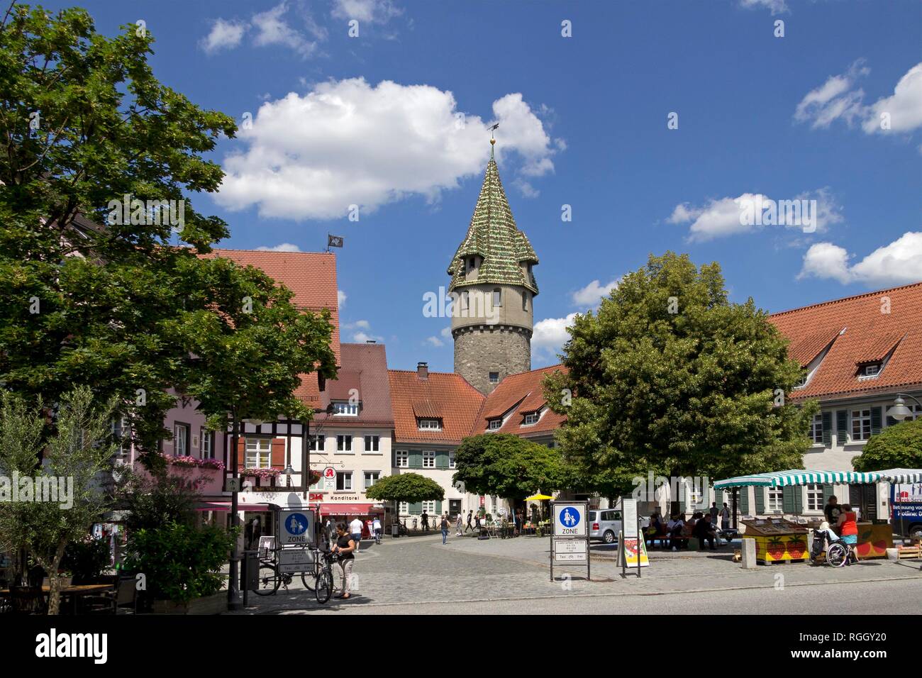 Grüne Turm, Ravensburg, Baden-Württemberg, Deutschland Stockfoto