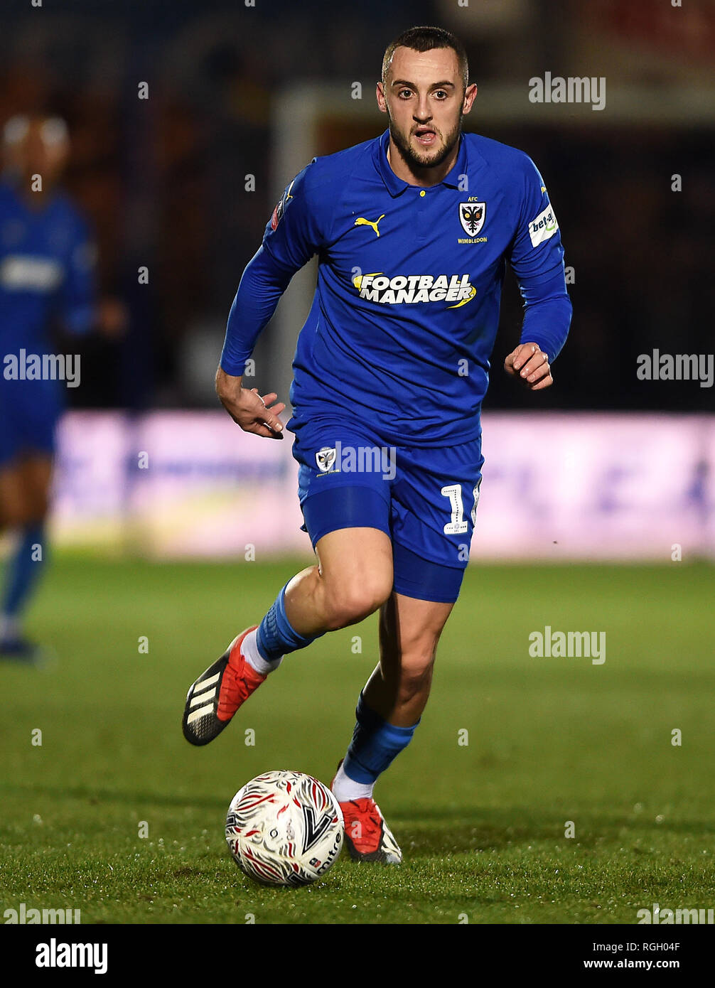 Die AFC Wimbledon Dylan Connolly Stockfoto