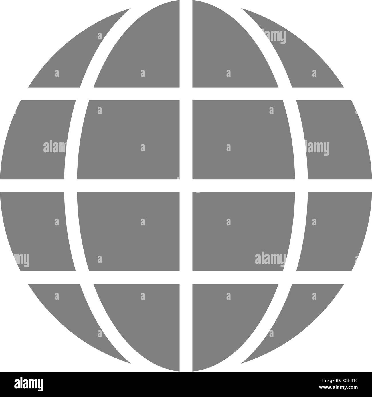 Globus Symbol-grau einfach, isoliert - Vector Illustration Stock Vektor