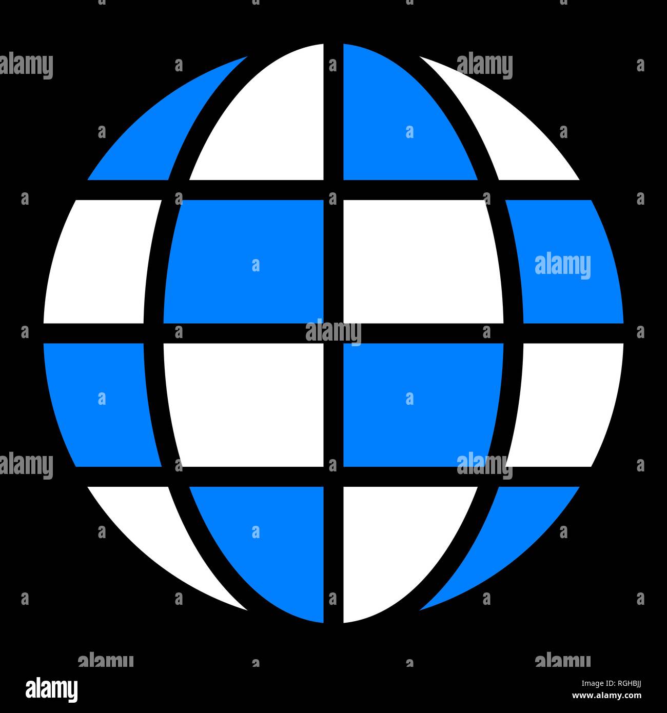 Globus Symbol - Erde einfach, isoliert - Vector Illustration Stock Vektor