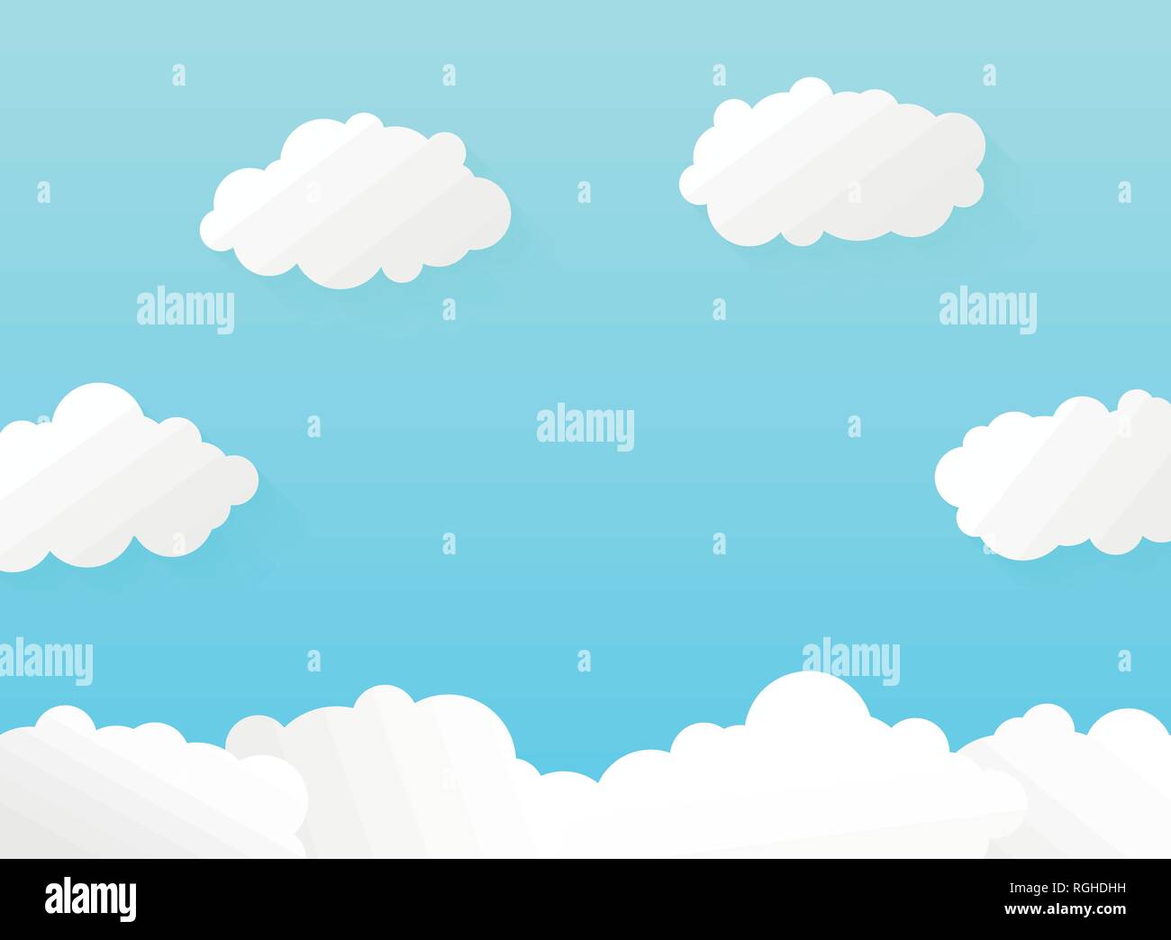 Abstrakte lebendige Gradient blue sky mit weichen Wolken pattern Design. Sie können sich für die Kunst arbeiten, ad, Posters, Deckblatt, Web, Bericht. Vector EPS 10. Stock Vektor