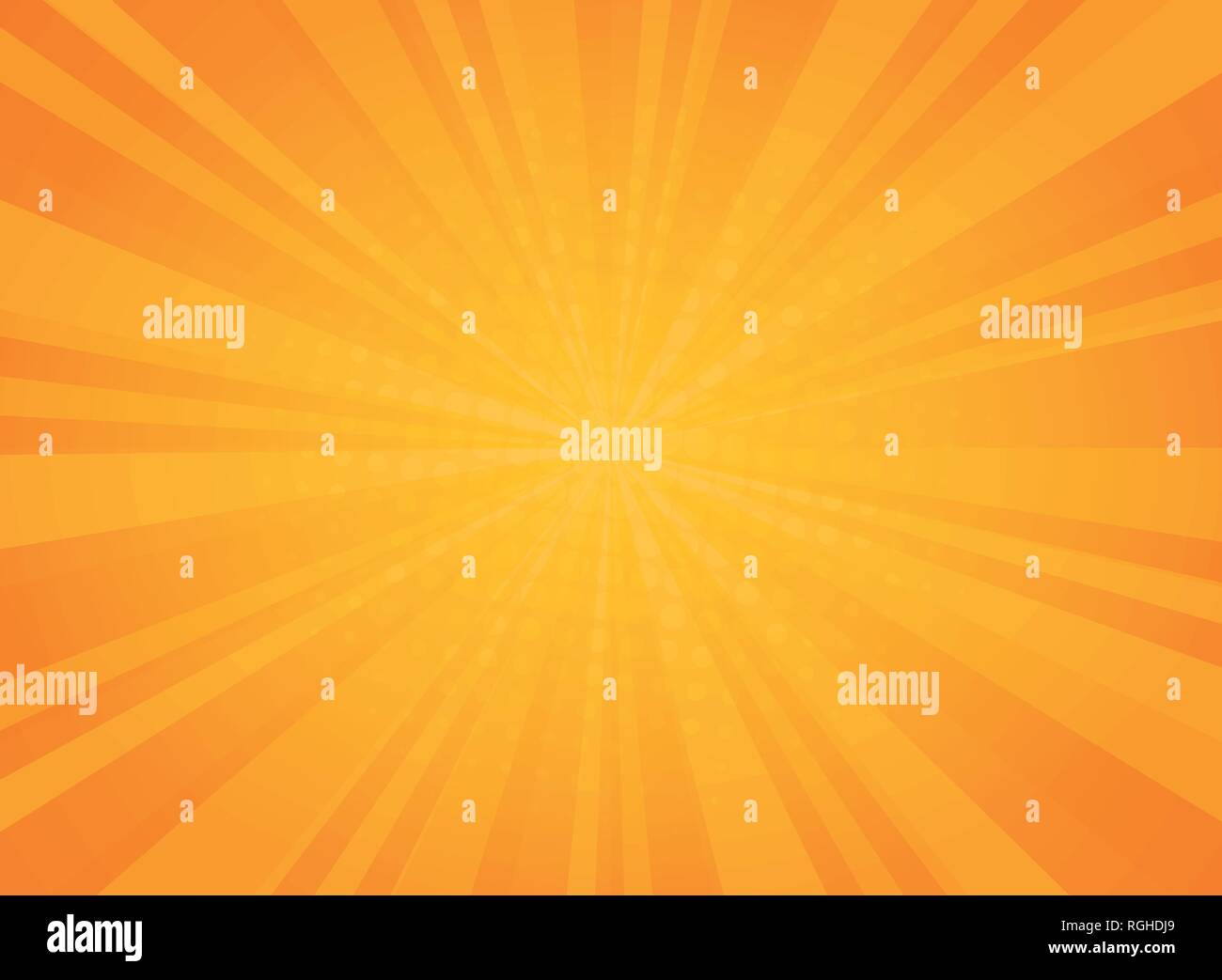 Abstrakte sonnige Ausstrahlung Muster der Comic halftone Hintergrund in Gelb. Sie können für lebendige Kunst Arbeit von Sun Thema verwenden. Einstellung für Poster, Broschüre, ein Stock Vektor