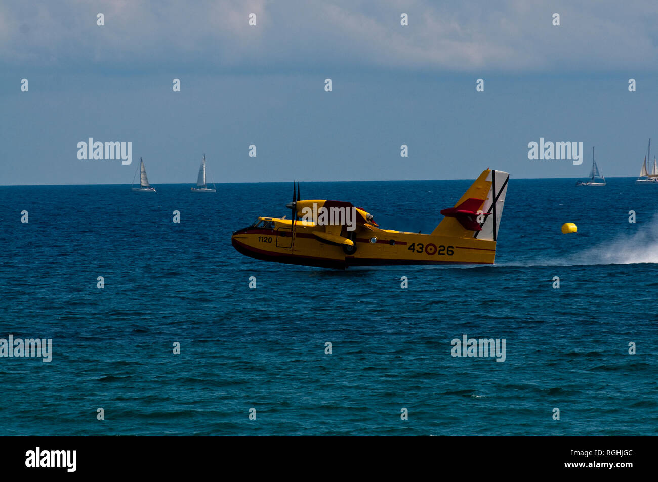 Hidroavión, Wasserflugzeug, Canadair CL-215T Stockfoto