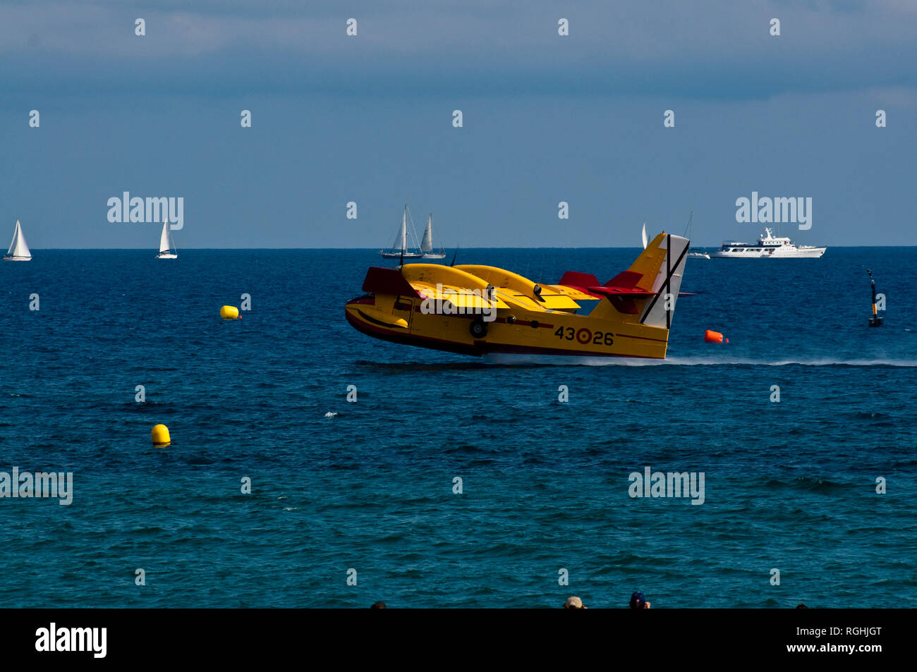 Hidroavión, Wasserflugzeug, Canadair CL-215T Stockfoto