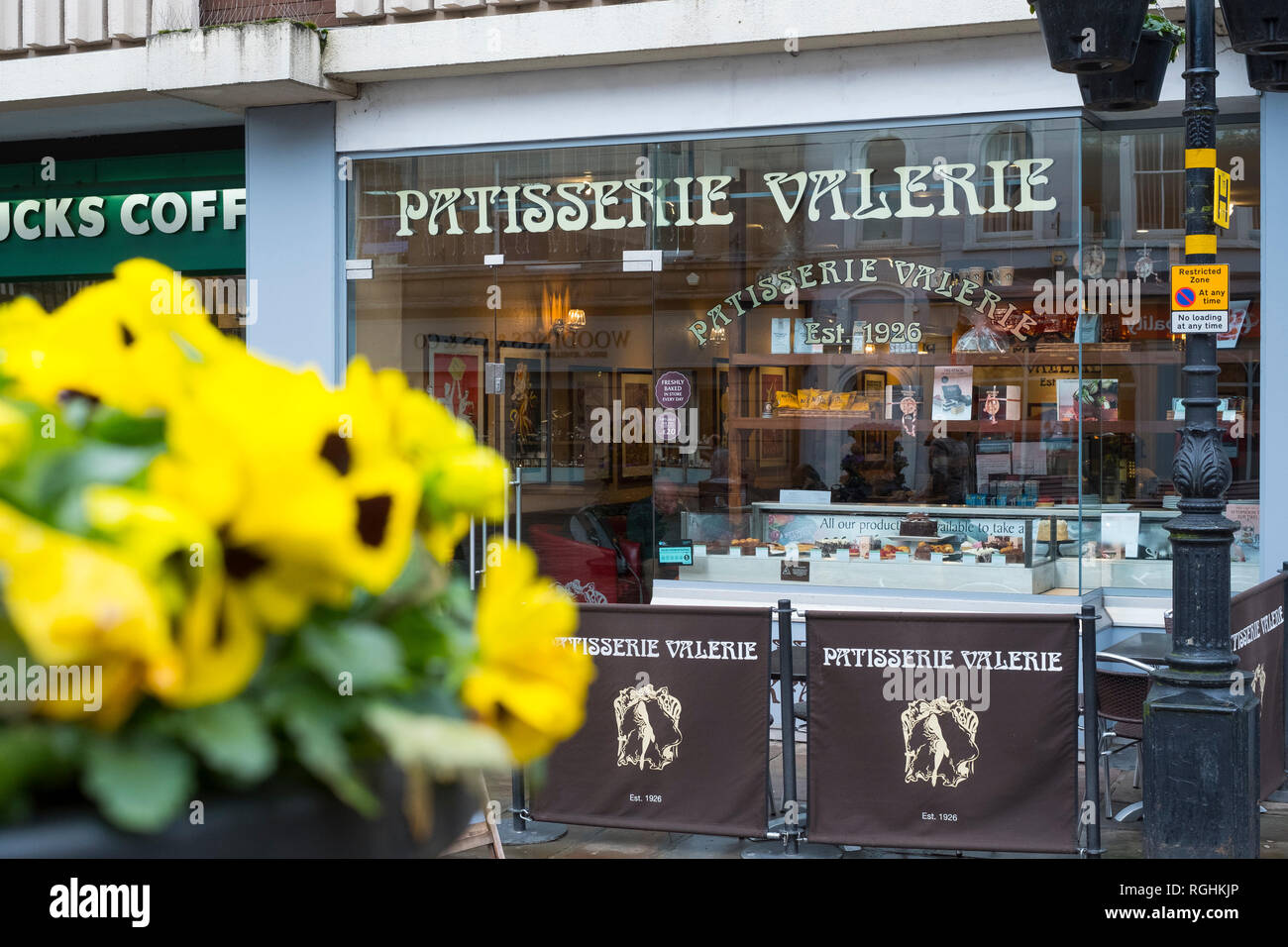 Patisserie Valerie shop in Shrewsbury, Shropshire, England, Großbritannien Stockfoto