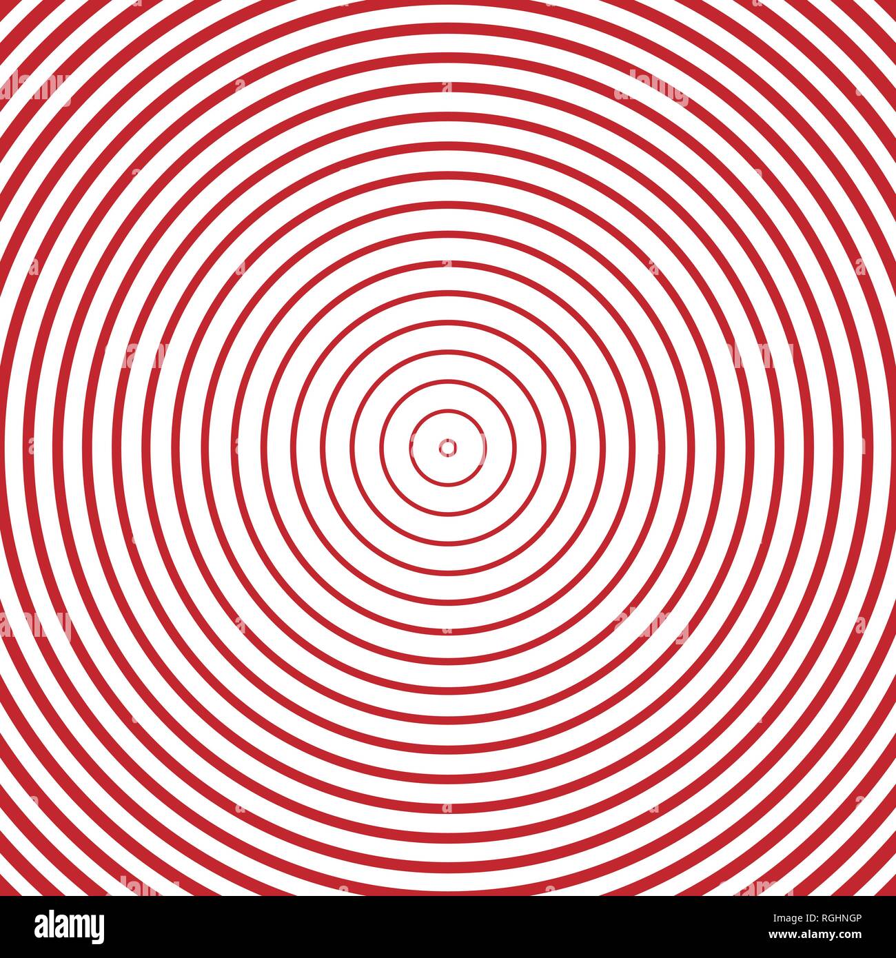 Hypnose konzentrische Kreise Abstrakt konzentrische Kreise Textur, Hintergrundmuster im modernen Stil. Stock Vektor