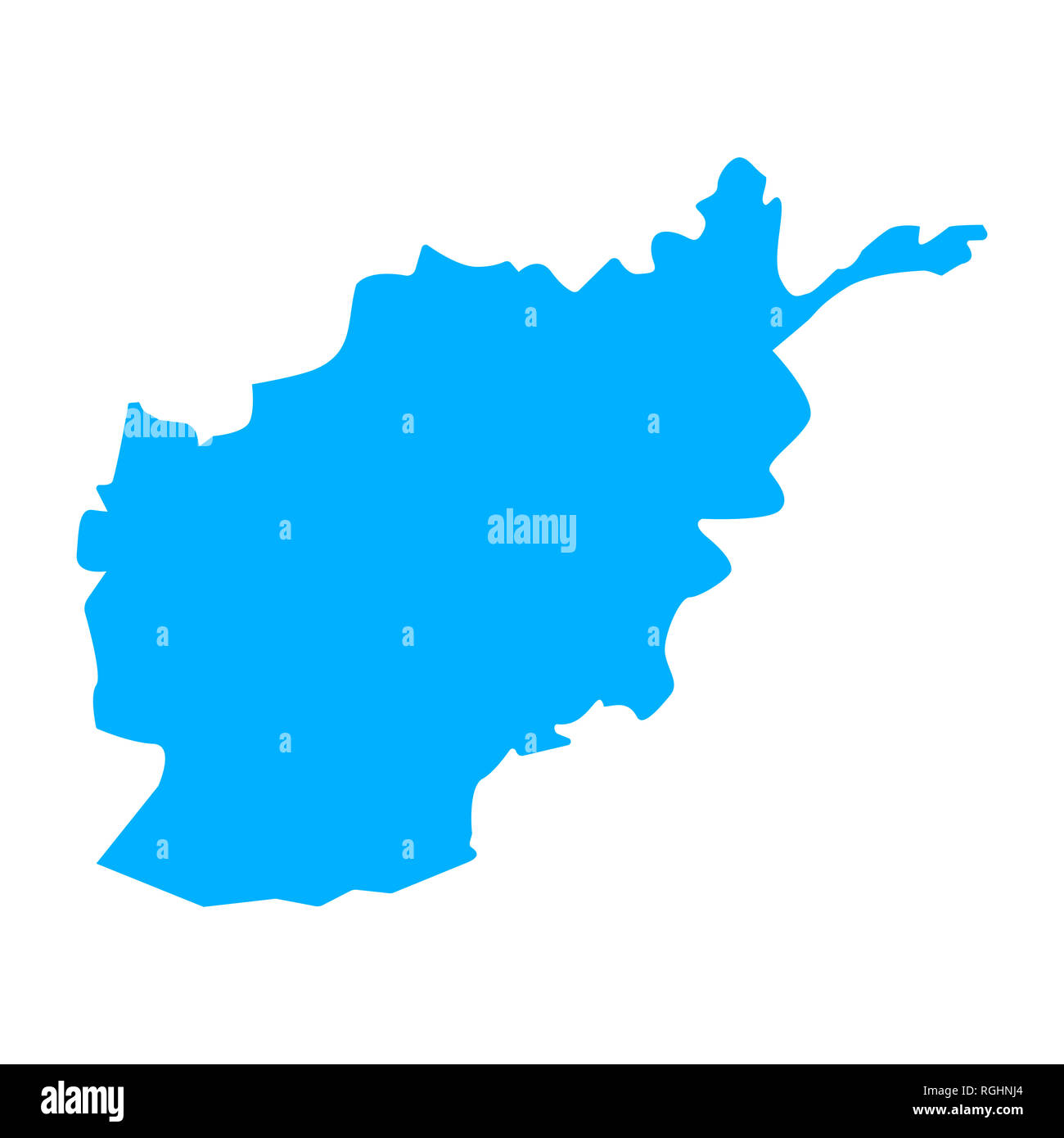 Karte von Afghanistan - skizzieren. Silhouette von Afghanistan Karte ...