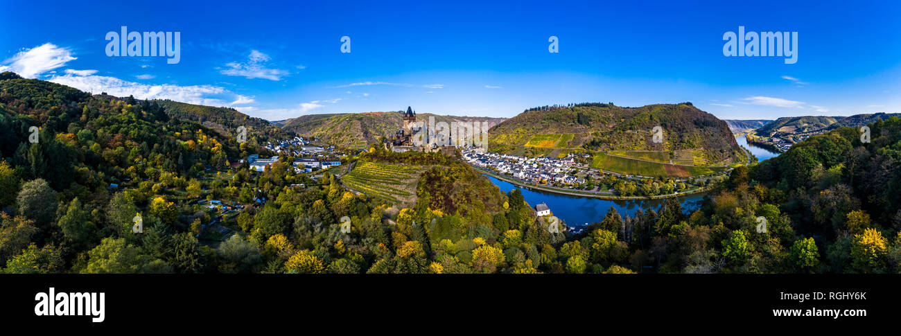 Deutschland, Rheinland-Pfalz, Cochem, Mosel, Reichsburg Cochem Stockfoto