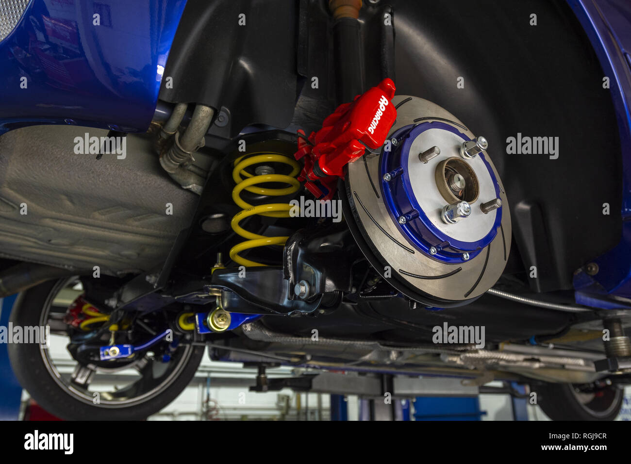 AP Racing Bremsscheibe hergestellt, um State-of-the-Art Materialien und zu verwenden Design-Techniken, um die optimale Leistung / Kühleigenschaften bieten Stockfoto