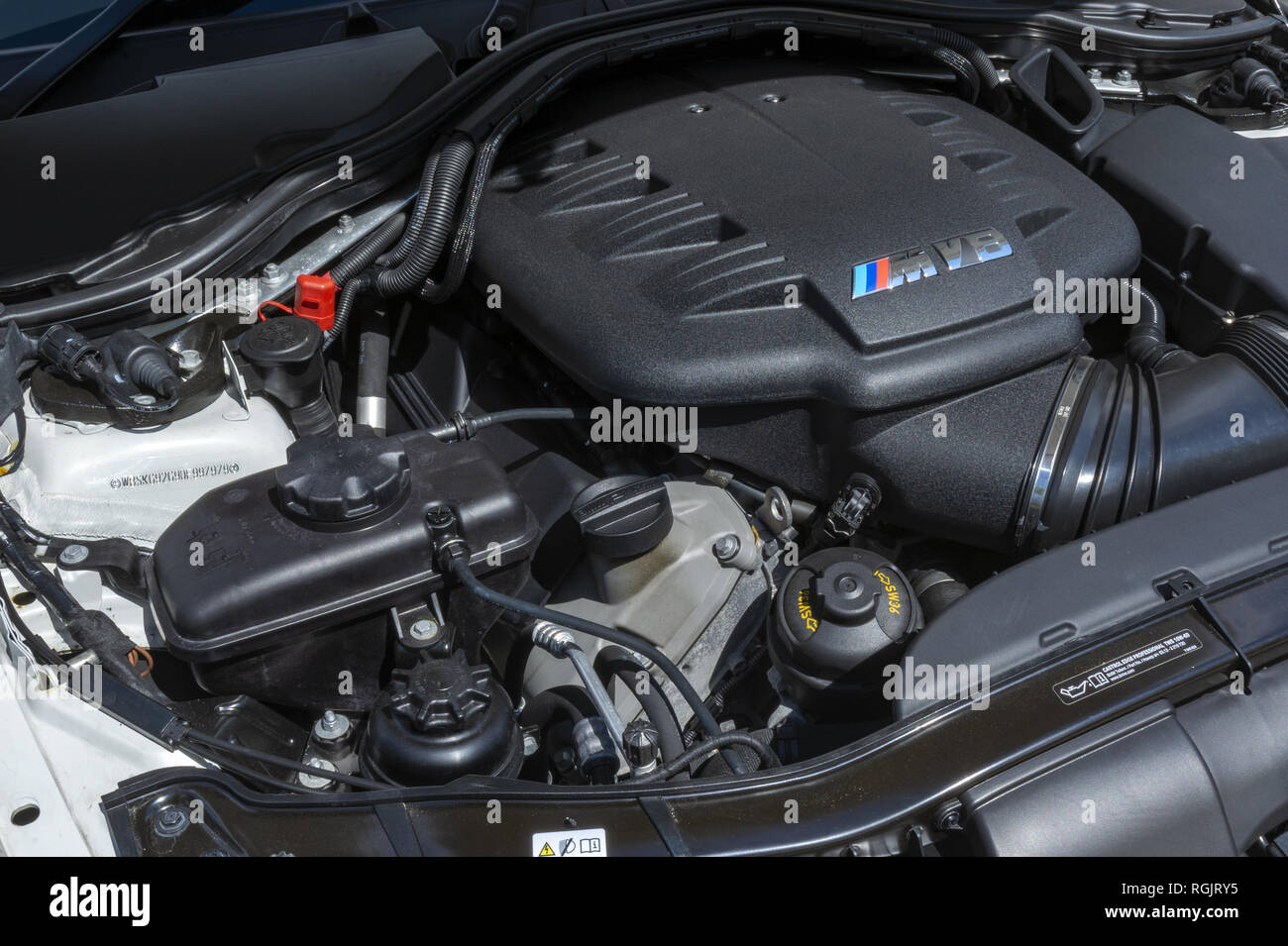 BMW Motorsport V8-Motor Stockfoto