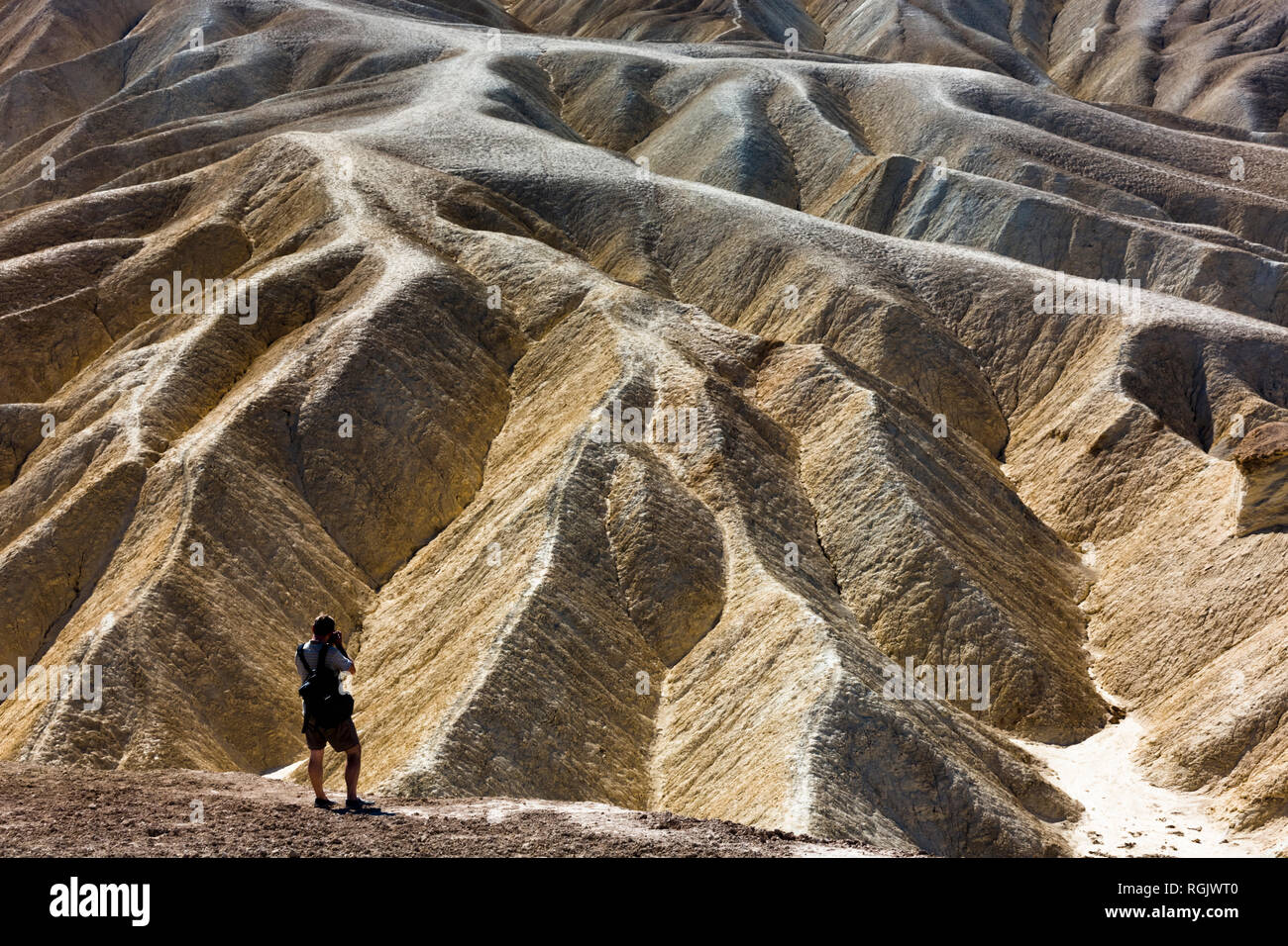 USA, Californien, Death Valley, Zabriskie Point, Fotograf Stockfoto