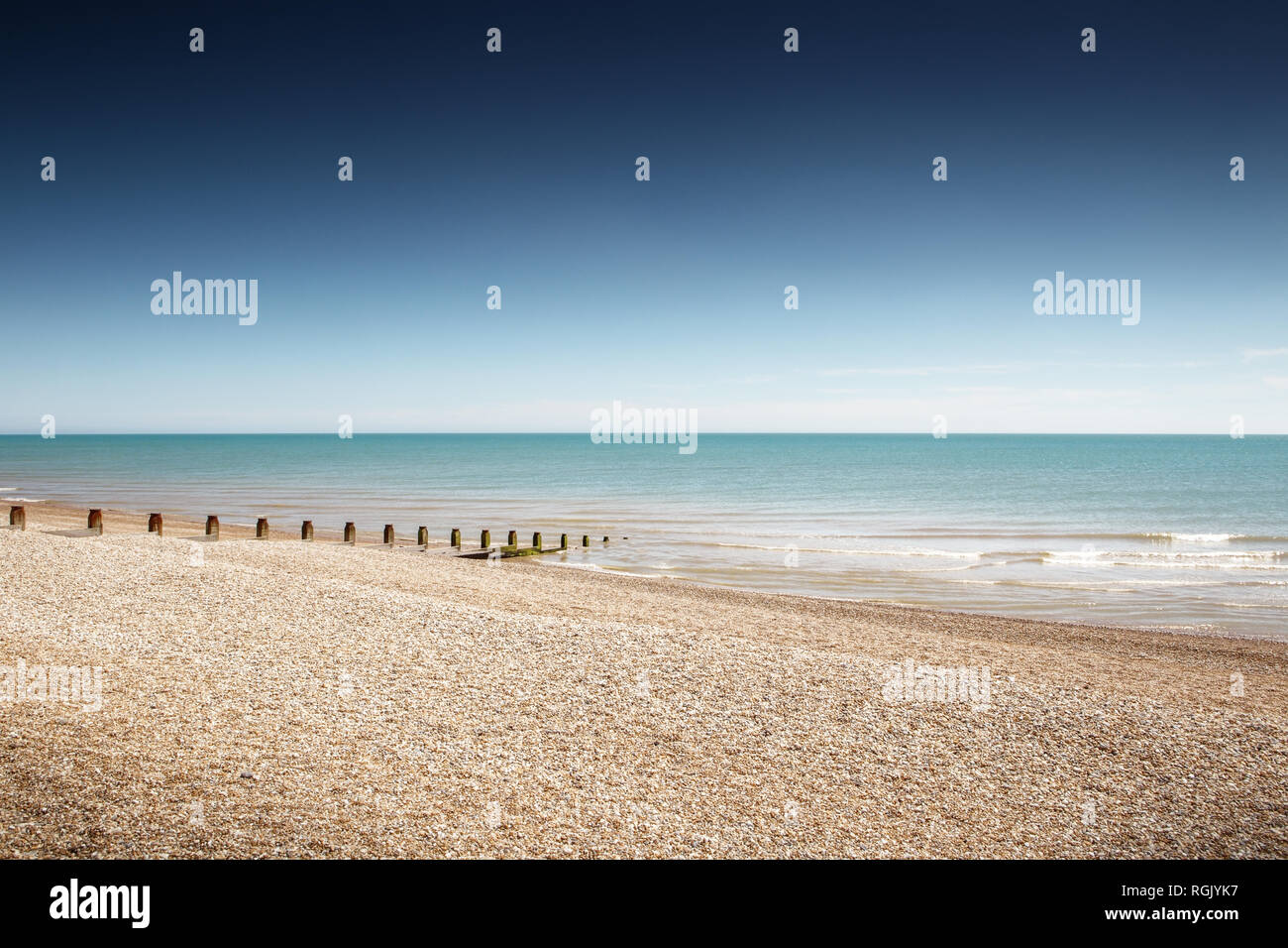 Die beautlful Strand von Camber Sands Stockfoto