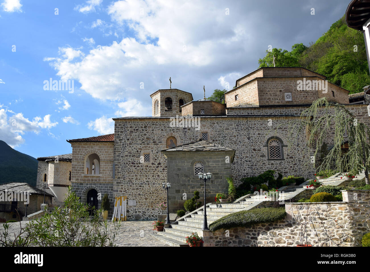 Saint Jovan Bigorski Kloster. Mazedonisch-orthodoxe Kloster, Mazedonien. Stockfoto