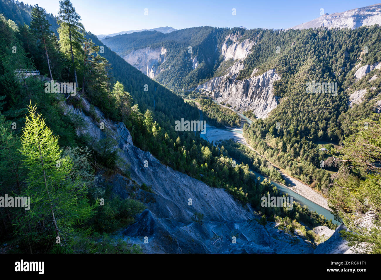 Schweiz, Graubünden, Ruinaulta, Rhein Canyon Stockfoto