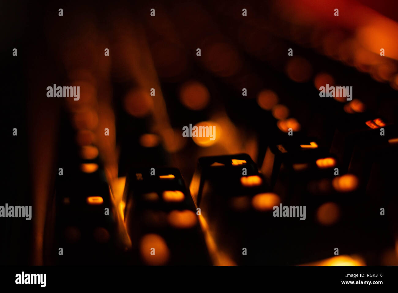 RGB-LED-Tastatur Stockfoto