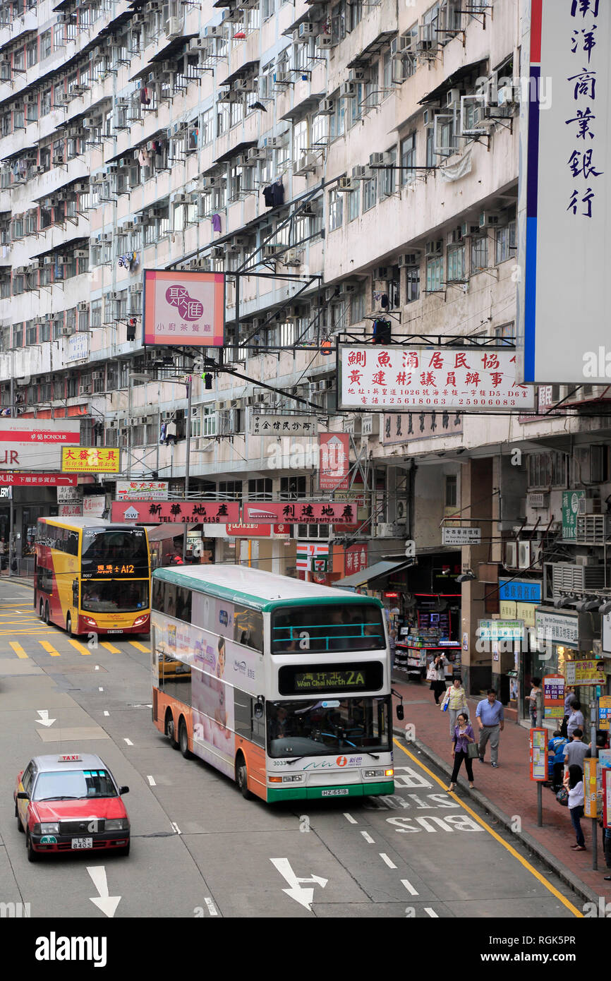 King's Road, Quarry Bay, Hong Kong Island, Hong Kong, China, Asien Stockfoto