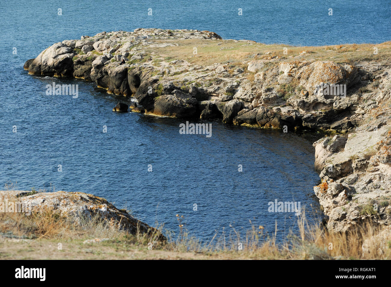 Kazantypskyi staatliche Naturreservat am Kap in der Nähe von Mysovoye Kazantyp, Krim, Ukraine. 4. Oktober 2008 © wojciech Strozyk/Alamy Stock Foto Stockfoto