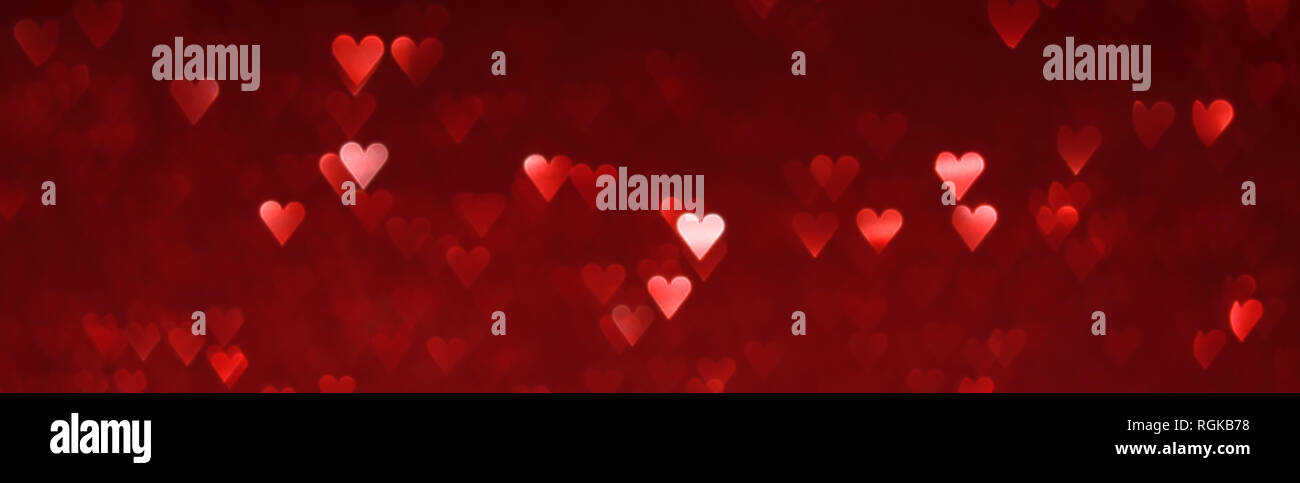 Helle rote Herzen abstrakt Hintergrund Stockfoto