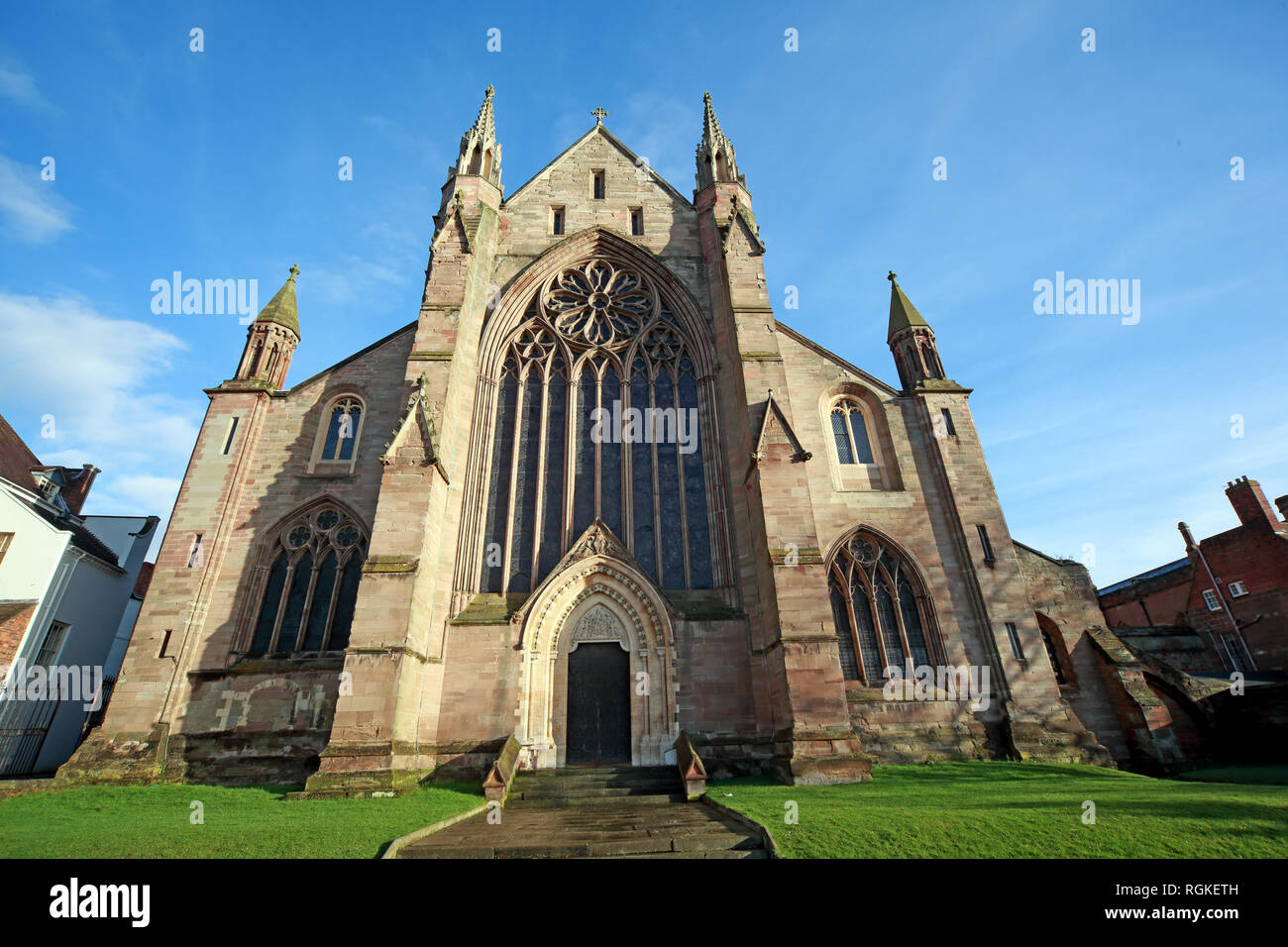 Kathedrale Kirche Christi und der Jungfrau Maria die Jungfrau, von Worcester, 8 Hochschule Hof, Worcester, Großbritannien, WR 1 2 LA Stockfoto