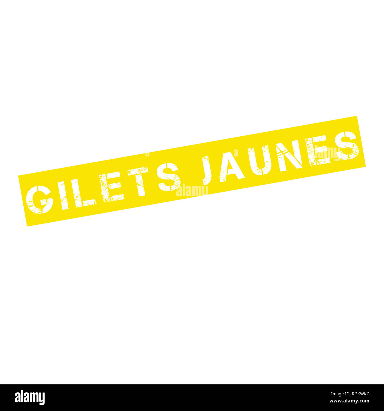 Stempel mit Text gelb genannt gilets Jaunes in französischer Sprache Stockfoto