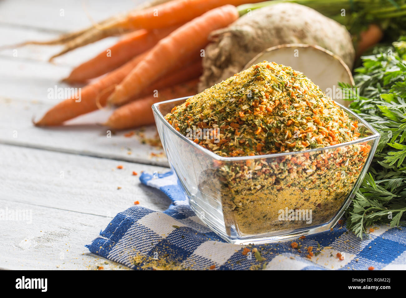 Gewürze Gewürze Gewürz Vegeta aus Karotten Petersilie, Sellerie, Pastinaken und