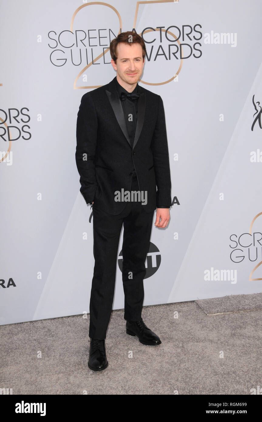 Los Angeles, CA, USA. 27 Jan, 2019. LOS ANGELES - Jan 27: Joseph Mazzello am 25. jährlichen Screen Actors Guild Awards im Shrine Auditorium am 27. Januar 2019 in Los Angeles, CA Credit: Kay Blake/ZUMA Draht/Alamy leben Nachrichten Stockfoto