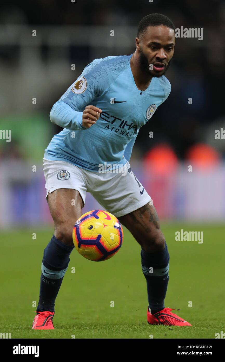RAHEEM STERLING, Manchester City FC, Newcastle United FC V Manchester City FC, Premier League, 2019 Stockfoto