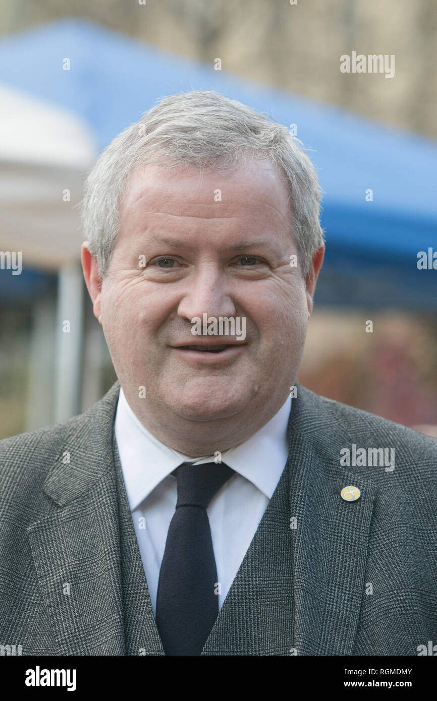 London, Großbritannien. 30 Jan, 2019. Ian Blackford, Scottish National Party Mitglied des Parlaments für Ross, Skye und Lochaber am College Green Westminster geben Interviews in den Medien nach dem Brexit Änderungsantrag stimmen Credit: Amer ghazzal/Alamy leben Nachrichten Stockfoto