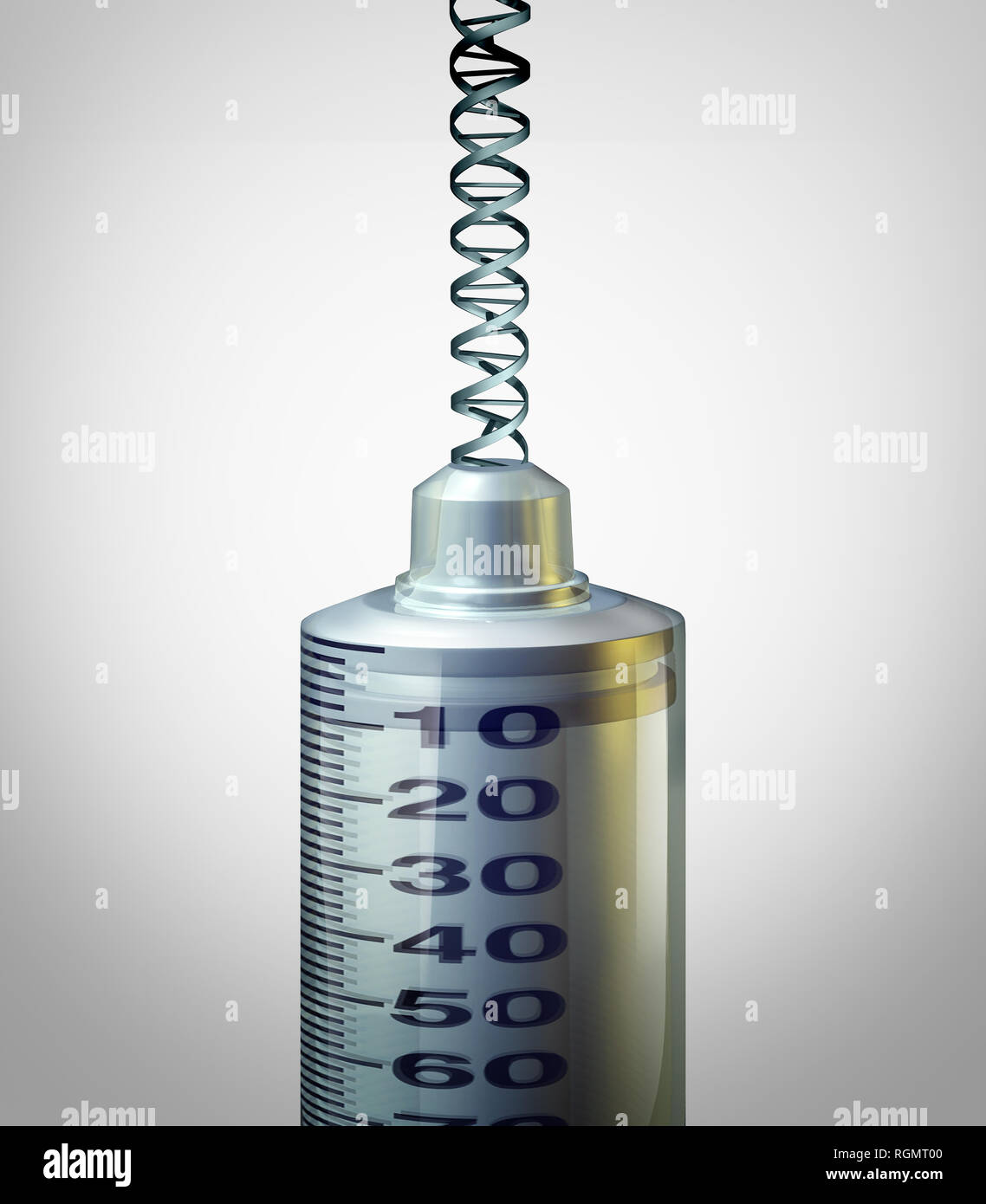 Heilung für Krebs und medizinische Forschung mit Hilfe von Biotechnik und neuen pharmazeutischen DNA Engineering als genetische Immuntherapie Behandlung. Stockfoto