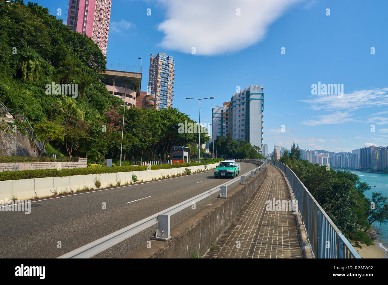 Hongkong - ca. November 2016: Hong Kong urbane Landschaft bei Tag Stockfoto