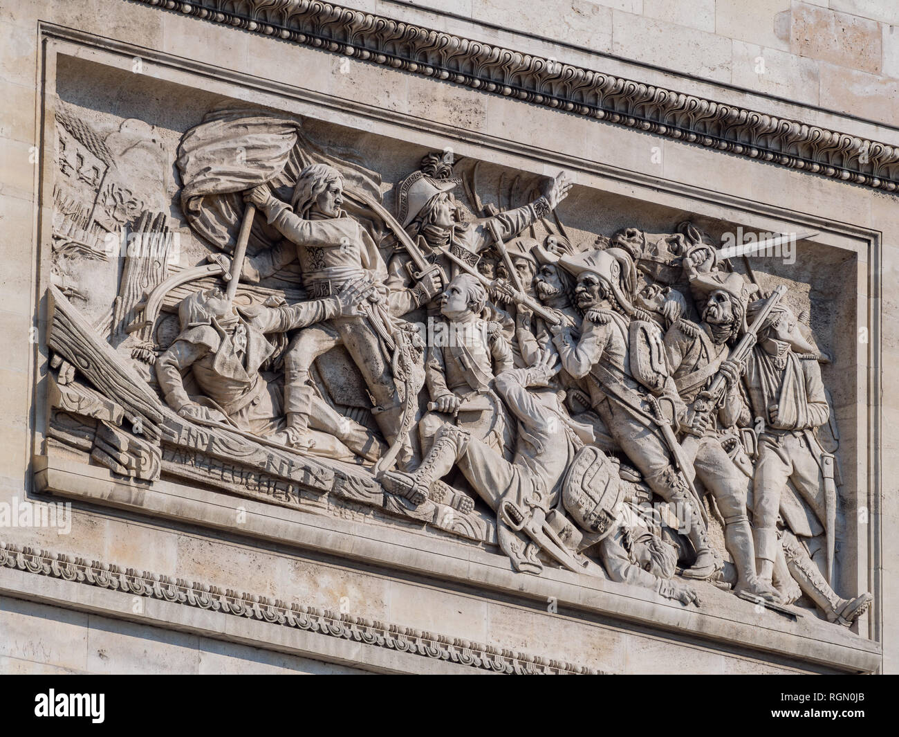 Die berühmten Arc de Triomphe in Paris, Frankreich Stockfoto