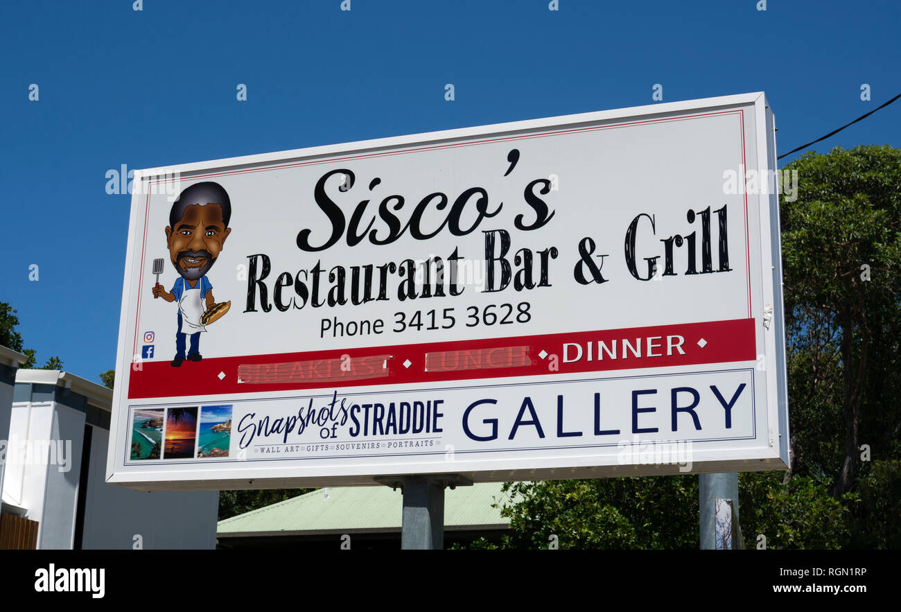 Die sisco Restaurant Bar und Grill, Point Lookout, North Stradbroke Island, Queensland, Australien Stockfoto