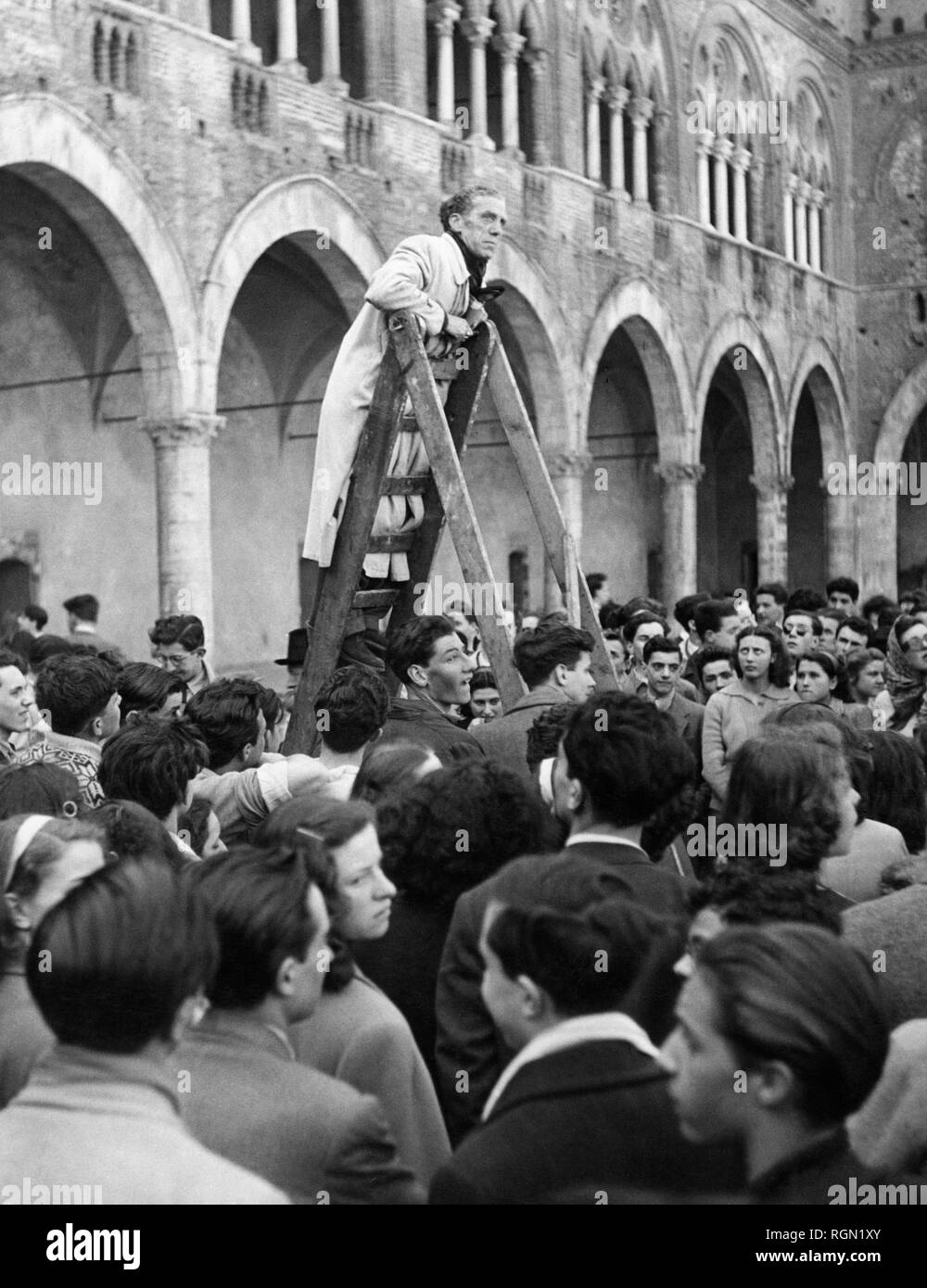 Kartause von Pavia, Italien, April 1947 Stockfoto