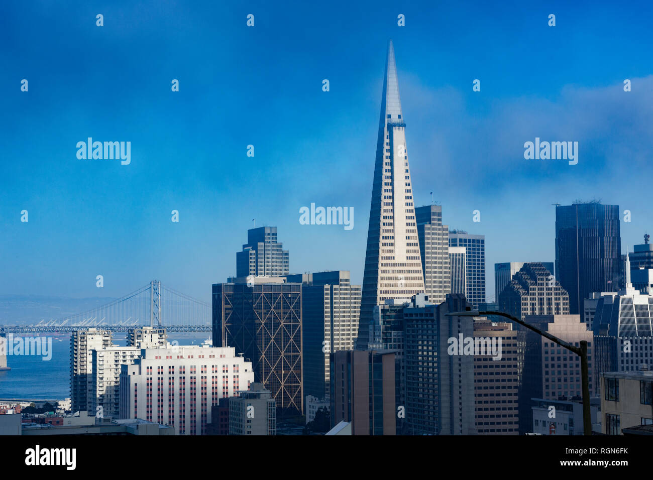 USA, Kalifornien, San Francisco, Hochhäuser, Transamerica Pyramid Stockfoto