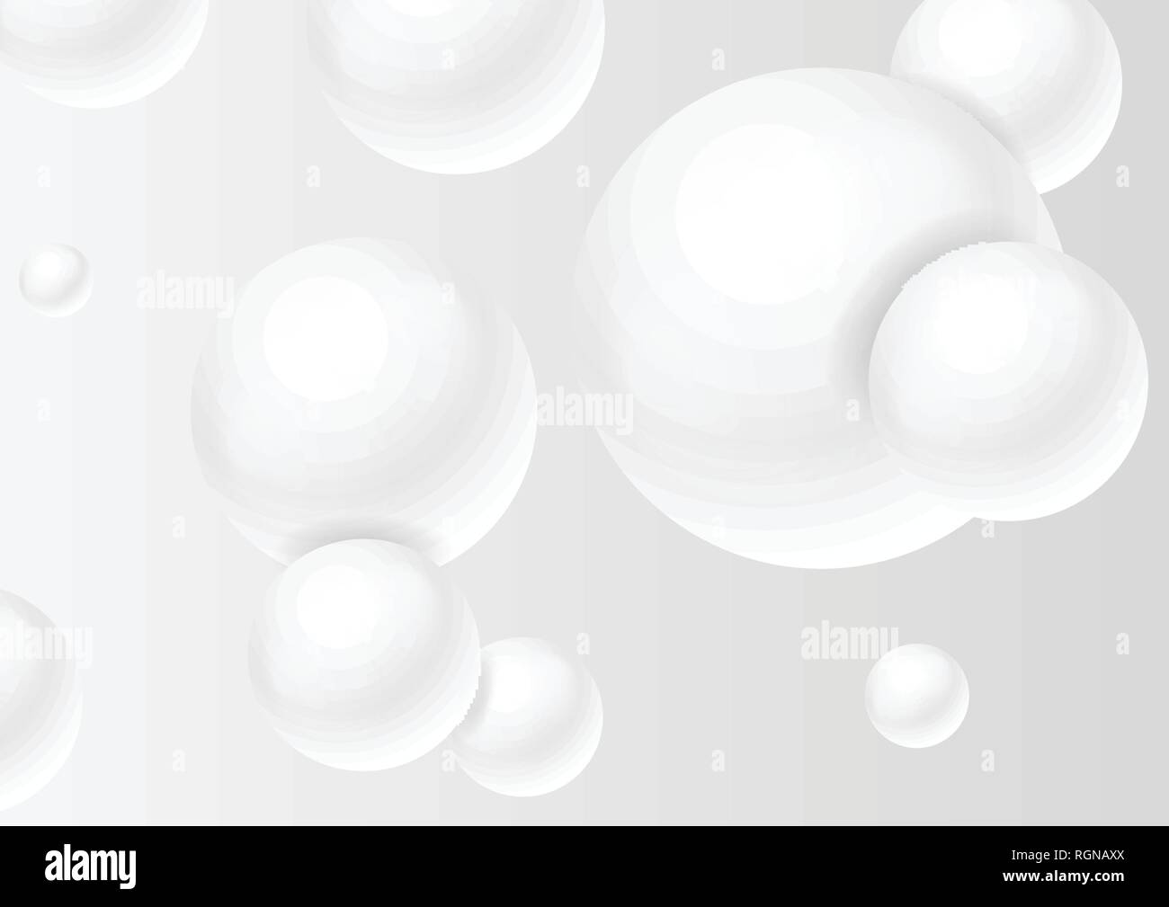 Abstrakte grau Minimale futuristischen 3d-Kugeln tech Hintergrund. Weiß vektor design Stock Vektor