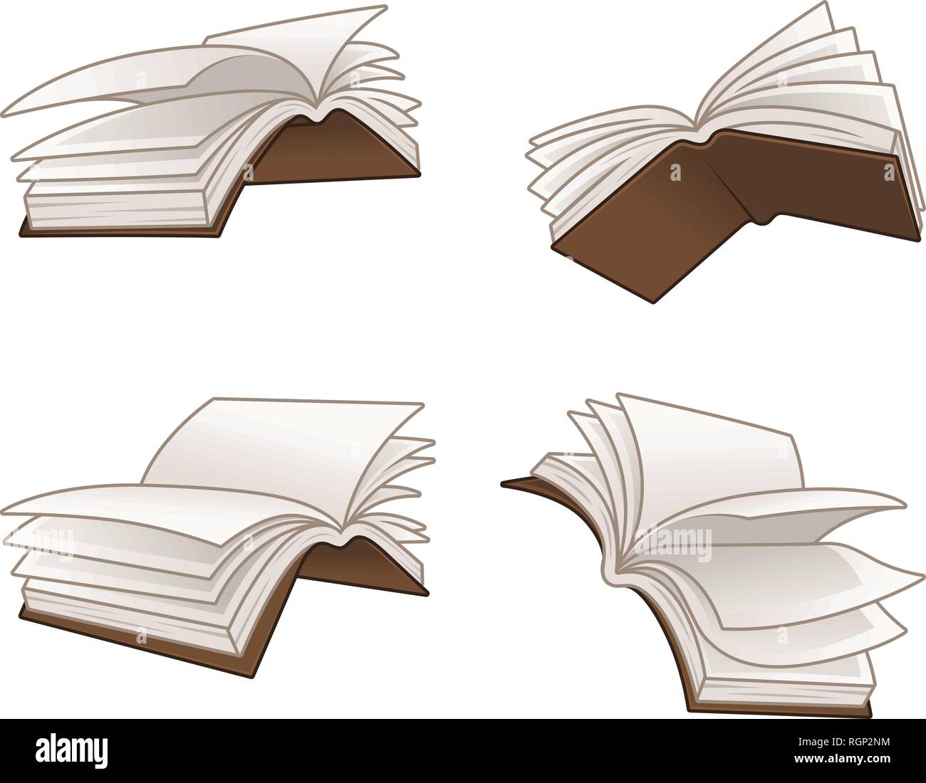 Fliegende Bücher Vector Illustration Design, auf weißem Hintergrund, vector  clip art Illustration Stock-Vektorgrafik - Alamy