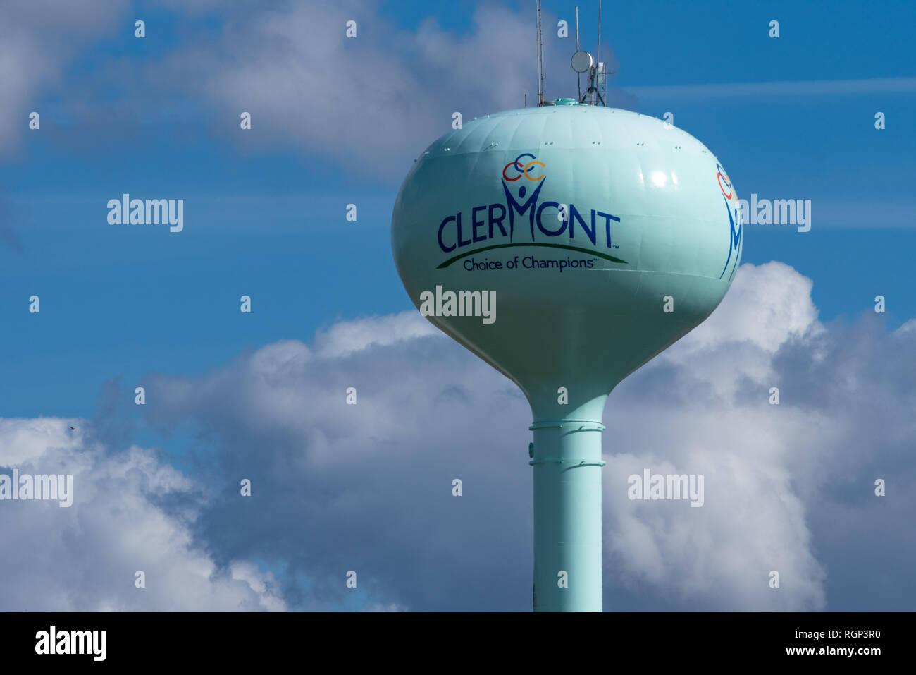 Wasserturm in Clermont, Florida. (USA) Stockfoto