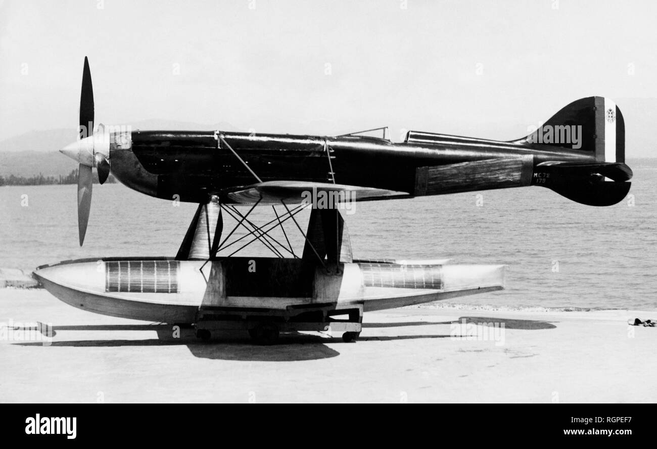 Wasserflugzeug macchi - castoldi Mc 72, 1937 Stockfoto