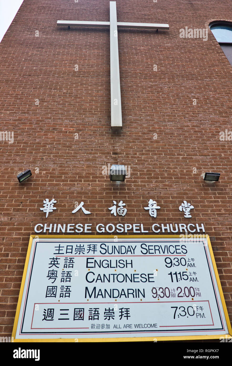 Chinesische Kirche von Toronto, Chinatown, Toronto, Ontario, Kanada Stockfoto