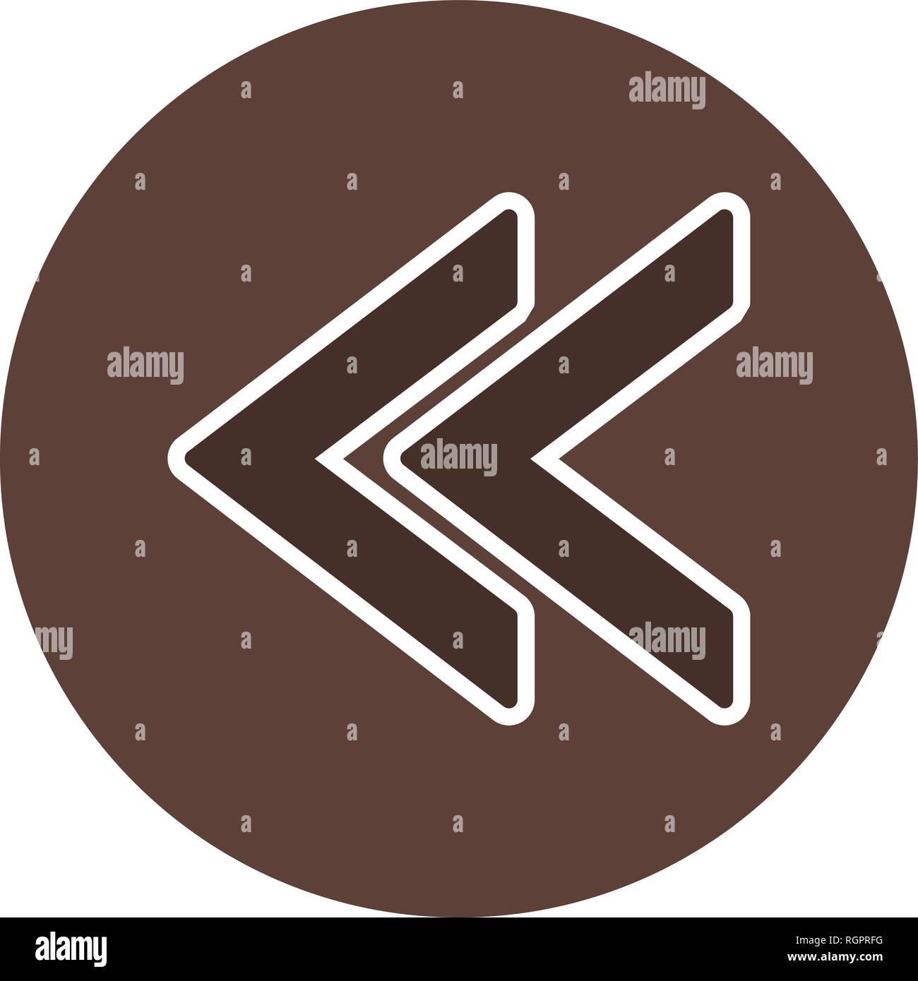 Vorherige Vektor Icon Zeichen Symbol Vektor Illustration für den privaten und gewerblichen Gebrauch... Reinigen Sie trendige Symbol... Stock Vektor
