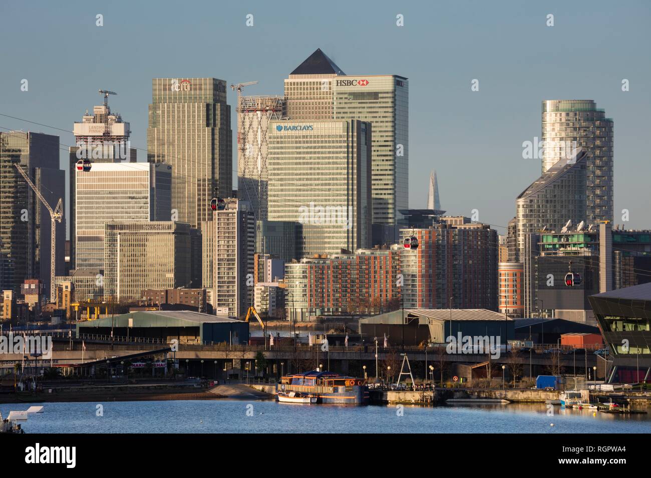 Canary Wharf, Financial Center, Docklands, London, England, Vereinigtes Königreich Stockfoto