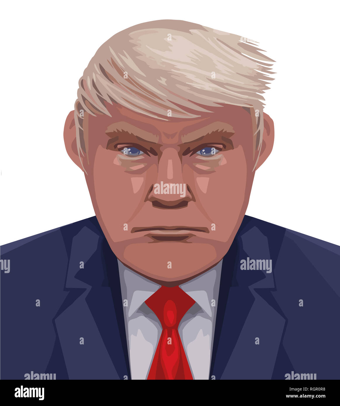Abbildung: Porträt von Präsident Donald Trump der USA Stockfoto