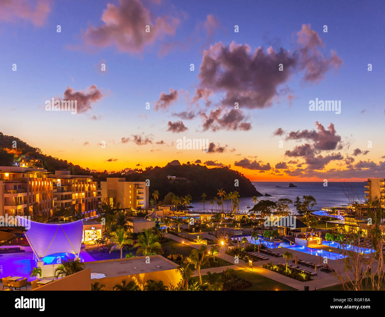 Das Royalton Resort und Spa, Cap Estate, Gros Islet, Smugglers Cove, St. Lucia, Karibik. Stockfoto