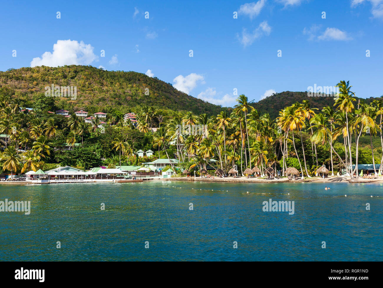 Marigot Bay, St. Lucia. Stockfoto