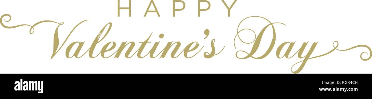 Typografie: Happy Valentine's Day Stock Vektor
