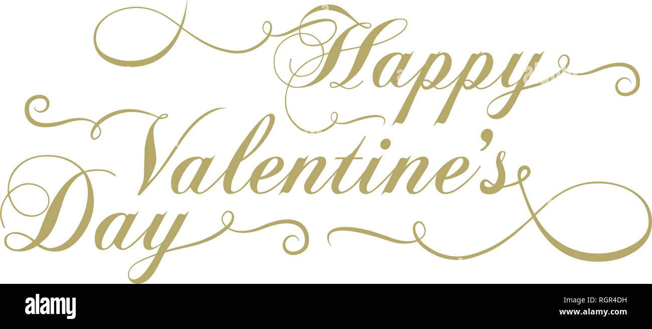 Typografie: Happy Valentine's Day Stock Vektor