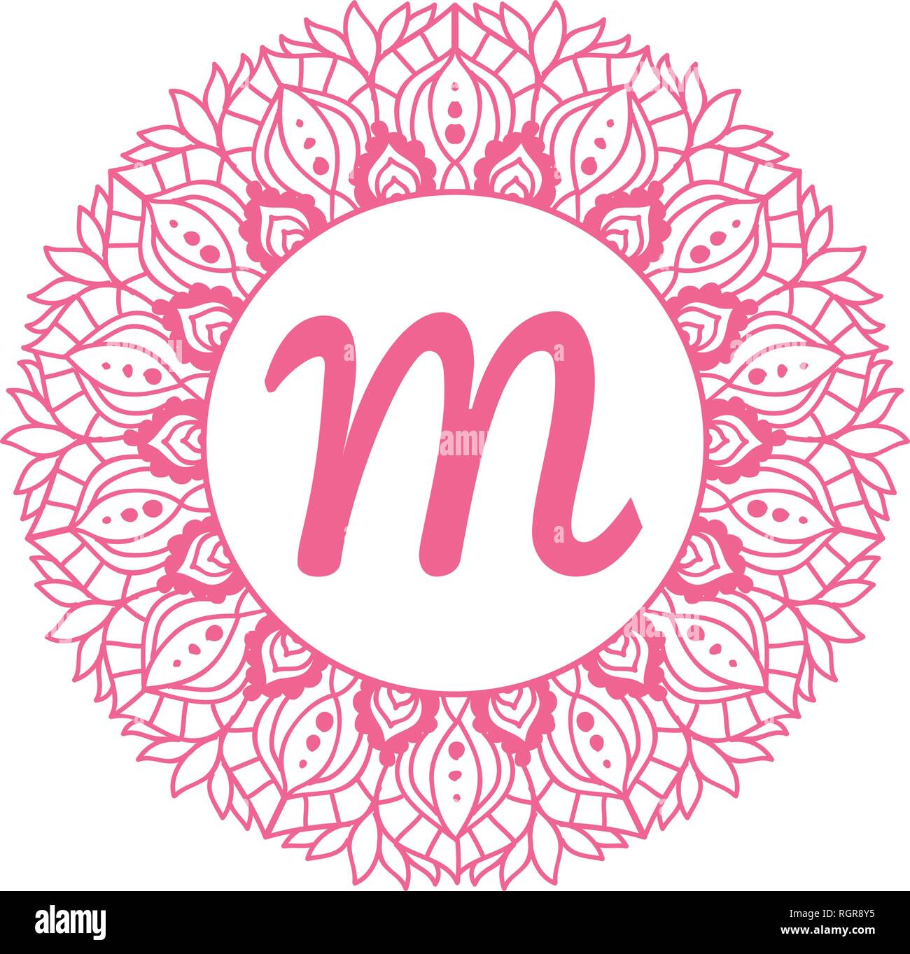 Mandala. Runde Zahl mit der Universum in der hinduistischen und buddhistischen. Logo Stock Vektor