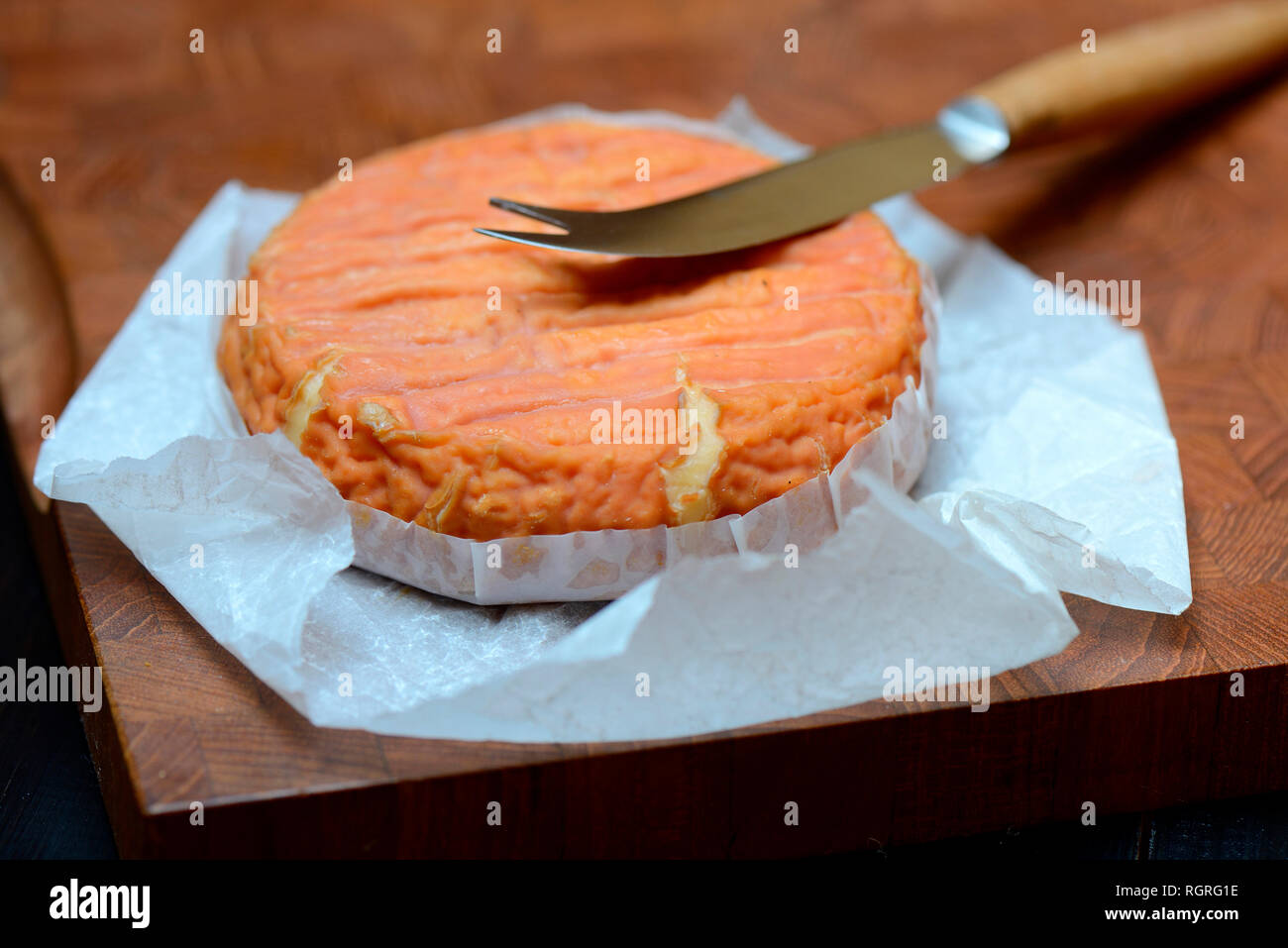 Epoisses de Bourgogne, Epoisse Stockfoto